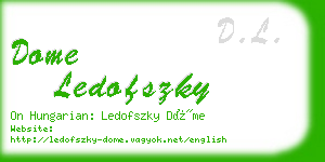 dome ledofszky business card
